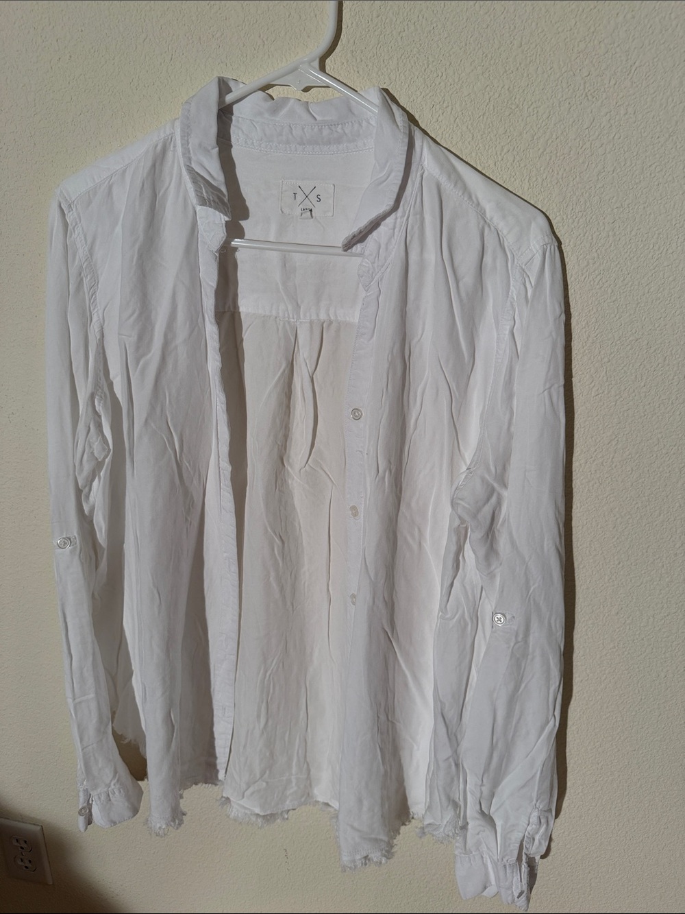 Women's TxS White Button-Up Shirt